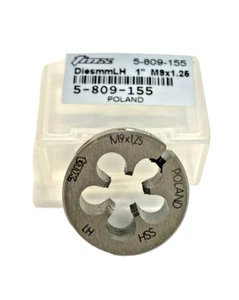 New Toolmex M9 x 1.25 Left Hand, HSS, Round Screw Adjustable Threading Die - Picture 1 of 4