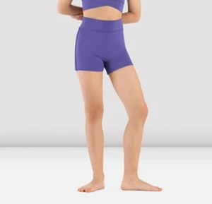Mirella by Bloch Girls Majesty High Waist Dance Shorts Purple M684C - Picture 1 of 2