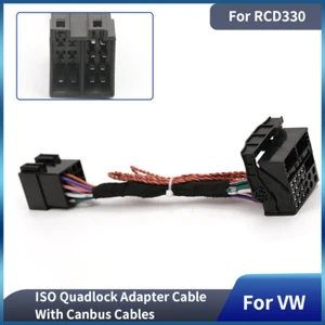 ISO auf Quadlock Canbus Adapter Konvertierungskabel für VW Golf Jetta RCD330 880 - Bild 1 von 3