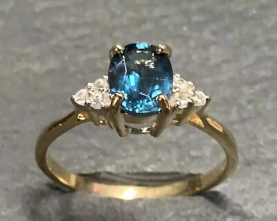 Pfauen-Kyanit-Goldring  Juwelo - Bild 1 von 4