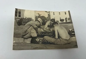 Vintage 1940s WW2 Era Picture Of The Neighborhood Men - Picture 1 of 3