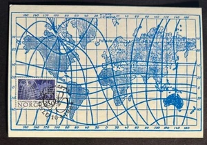 NORWAY 1984 ASTRONOMY STAMP ON STAMP FDI STAMPS ON STAMPS MAXI CARD -S17098 - Picture 1 of 1