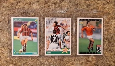 (3) Tarjeta de novato Marco van Basten 1991-92 Score RC 1993 Copa FIFA superior italiana Foto 1 de 4