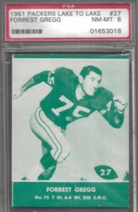 1961 Lake to Lake Packers #27 FORREST GREGG Green Bay Packers - PSA 8 - Picture 1 of 2