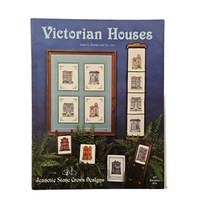Victorian Houses Cross Stitch Patterns Jeanette Stone Crews Booklet 14 Leaflet - Picture 1 of 3