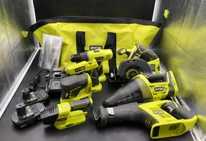 Ryobi 18V 7-Tool Combo Kit with 2 Batteries & Charger in Large Tool Bag - Picture 1 of 12