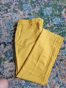 Zara Ladies Chino Trousers, Yellow, Size Euro Xs, Smart Clothing. Pockets - Picture 1 of 7