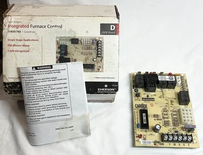 White-Rodgers 50A55-743 Furnace Control Board, Goodman PCBBF112S PCBBF123S - Image 1 of 4