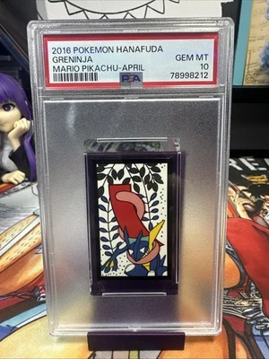 PSA 10 Mario Pikachu Hanafuda Greninja April Japanese Pokémon 2016 - Image 1 of 2