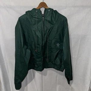 Vintage Columbia Wading Fly Fishing Jacket Hooded Waterproof PVC  Sz XXL - Picture 1 of 17