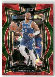 2024-25 Panini Select - Concourse Damian Lillard #55 Red Cracked Ice Prizm - Bild 1 von 2