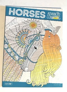 Bendon Horses Advanced Coloring Book Brand New - Picture 1 of 3