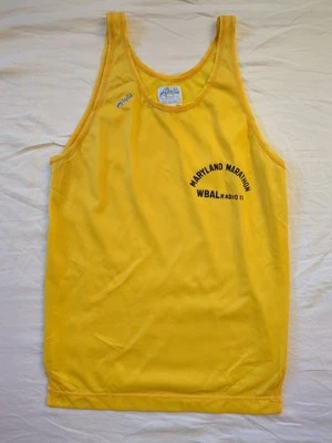 Camiseta sin mangas deportiva amarilla Dolphin Corporation Maryland Marathon WBAL de colección Foto 1 de 4
