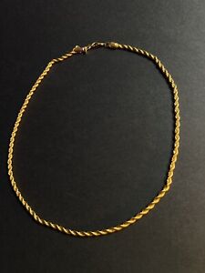 10K Yellow Gold Solid Cuban Link Chain Necklace