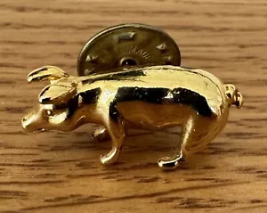 Cravatta vintage Camco tono oro maiale maiale maiale, spilla bavero, Harley Davidson - Foto 1 di 4