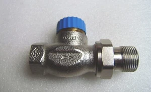 Heimeier Heizkörper Thermostat-Ventil 3/4" Durchgang , Blau Schwerkraft - Bild 1 von 2