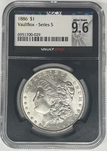 Dólar de plata Morgan 1886 NGC MS 66 caja de bóveda - Imagen 1 de 2