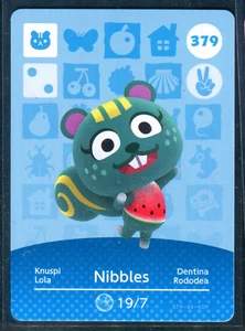 Nibbles 379 19/7 Nintendo Animal Crossing Amiibo Card EU Authentic NEW Mint NM+ - Bild 1 von 2