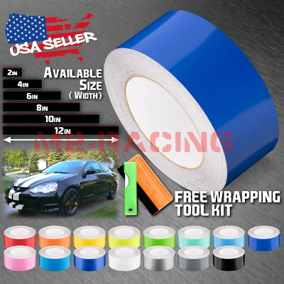 Gloss Color Racing Stripes Vinyl Wrap For Acura RSX Stripe Sticker 25FT / 50FT - Image 1 of 4
