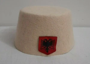 ALBANIA PLIS QELESHE WOOL HAT FOLK HANDMADE 100% WOOL ALSO CALLED PILEUS #1 - Picture 1 of 6
