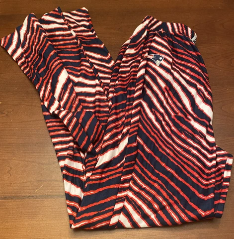 New England Patriots Zubaz pajamas Track Zebra Stripes Pants Vintage Youth Large Cover