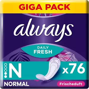 Always Daily Slipeinlagen Damen Fresh Protect Normal Giga Pack Duft 76 St. - Bild 1 von 6