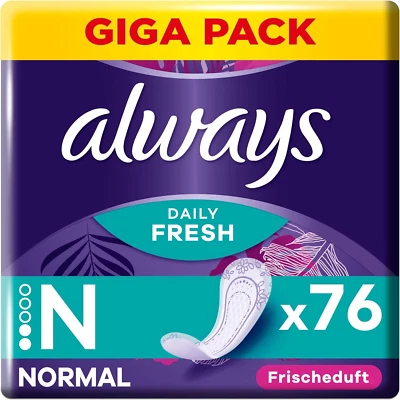 Always Daily Slipeinlagen Damen Fresh Protect Normal Giga Pack Duft 76 St.