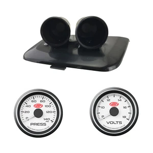 Commodore VE I & II Dual Gauge Pod w/ Oil Pressure Volt Gauge SV6 SS Omega White - Picture 1 of 12
