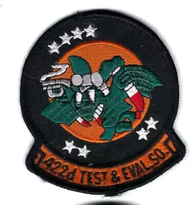 PATCH USAF 422ND TES GREEN BAT NELLIS AFB DB-13 - Picture 1 of 1
