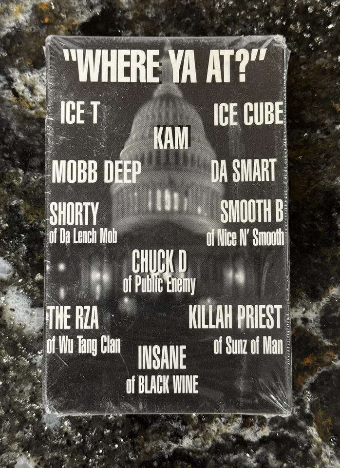Where Ya At? 90s Hip Hop Cassette Tape Ice Cube Ice T Kam Chuck D Insane The Rza - Image 1 of 4