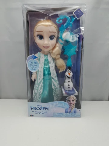 Disney Frozen Snow Glow Elsa and Olaf Singing Doll damaged box 163 Cover