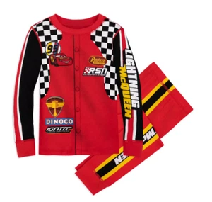 NEW Disney Store Lightning McQueen Racing Suit Costume PJ Pajamas sz 4 Cars NWT - Picture 1 of 5