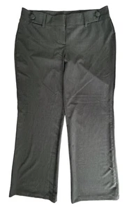 Hillard & Hanson Women's Bootcut Dress Pants Stretch Size 16 Blackish Dark Gray - Picture 1 of 6