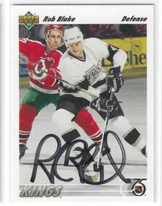 Rob Blake Signed 1991/92 Upper Deck Card #148 Los Angeles Kings - Picture 1 of 1