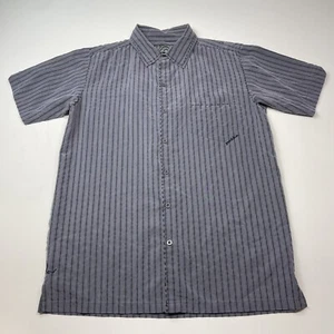 PrAna Shirt Mens Sz M Modal Blend Short Sleeve Button Front Pocket Hiking Casual - Picture 1 of 10