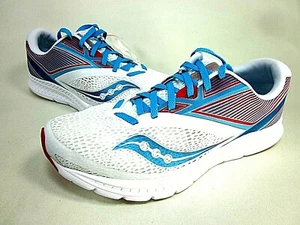 SAUCONY MEN'S KINVARA 9 RUNNING SHOE WHITE/BLUE S20418-21 SIZES 7, 12.5 - Picture 1 of 7