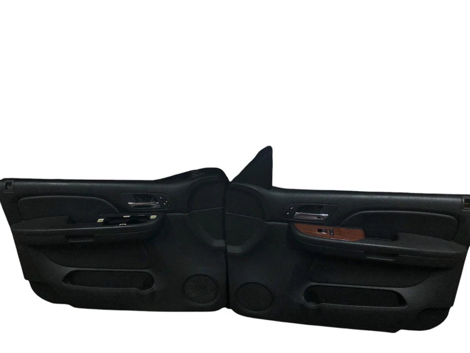 2007 - 2009 GMC Sierra 1500 *SLT* Par LH e RH Painel Interno de Acabamento da Porta Frontal Preto - Imagem 1 de 4