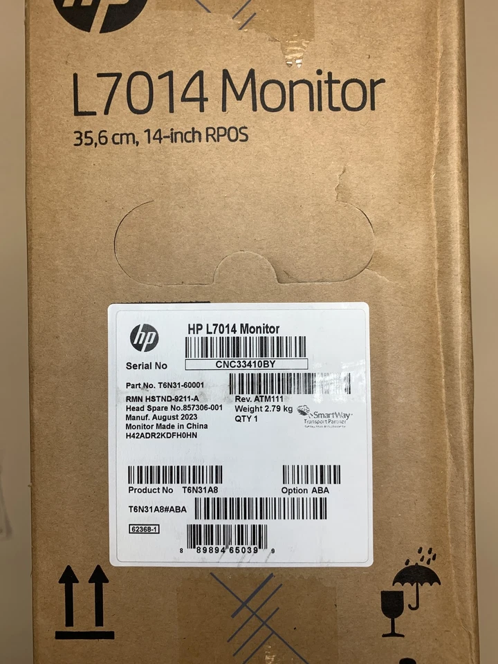T6N31A8#ABA HP L7014 Retail Monitor Head Only LED monitor 14 inch - Image 1 of 1