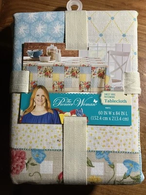 THE PIONEER WOMAN TABLECLOTH ROUND 70'' Sweet Rose Patchwork NIP New - Image 1 of 4