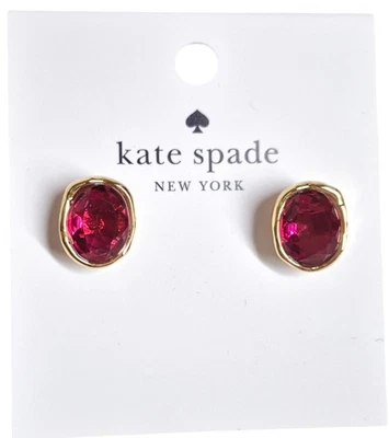 Aretes Kate Spade Alto Brillo en Oro Rubí Circonita Cúbica Latón KN099 Nuevos Foto 1 de 4