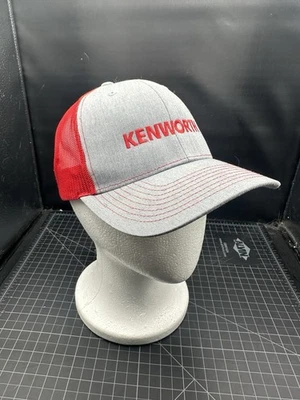Gorra/sombrero de camionero Kenworth Trucks Motors malla con respaldo a presión. Gris/Rojo.     J Foto 1 de 4