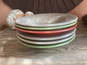 Set Of 6 Pottery Barn Sausalito Ceramic Large Rim Soup Bowls 10 1/4” - Picture 1 of 12
