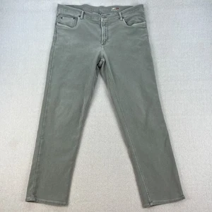Pantalone uomo Faherty elasticizzato Terry 5 tasche 38x30 sbiadito verde oliva comodo jeans - Foto 1 di 18