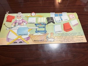 Vintage 1936 Cardboard Stand-up or Hanging Calendar with original envelope!! - Picture 1 of 15