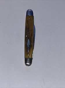 Case Stag Handled Pin Knife With Diamond Shaped Shield 1920s-1930s - Picture 1 of 14