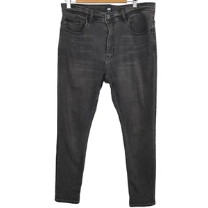 Lee Mens Z Roller Tapered Skinny Size 34 Stretch Jeans Black Denim YKK Zip Fly - Picture 1 of 19
