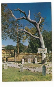 Dodge City, Kansas cartolina d'epoca / Boot Hill Cemetery / Hangman's Tree - Foto 1 di 2