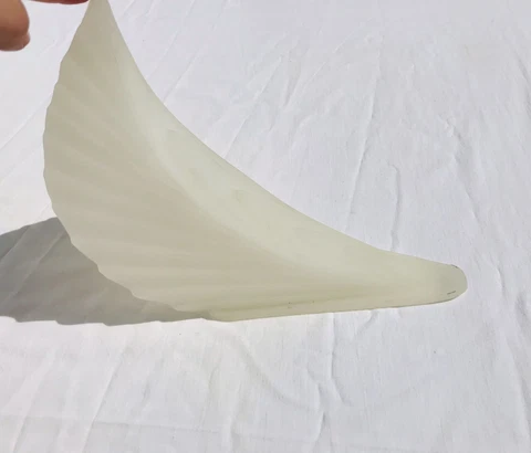 Antique Slip Shade Replacement, Frosted Glass Palm Frond, Art Deco, 30 cm Cover