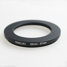 RISE(UK) 52mm-37mm 52-37 mm 52 to 37 Step down Ring Filter Adapter black