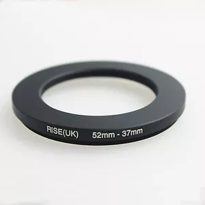 RISE(UK) 52mm-37mm 52-37 mm 52 to 37 Step down Ring Filter Adapter black - Picture 1 of 3